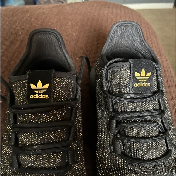 Adidas Ortholite black and gold pattern lace sneakers size 6 men’s runners shoes - Picture 2 of 10